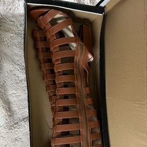 Brand new women’s gladiator Wedges. Size 7.5.